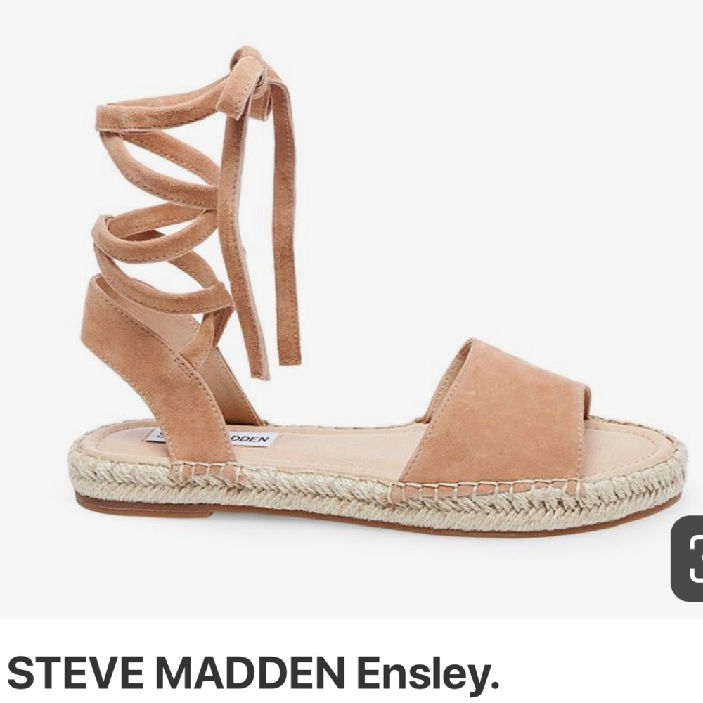 Steve Madden Tan Lace Up Sandals